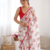 Red Color Printed Work Chiffon Saree