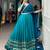Teal Blue Mirror, Kodi & Pearl Work Chanderi Festive Lehenga Choli with Dupatta
