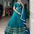 Teal Blue Mirror, Kodi & Pearl Work Chanderi Festive Lehenga Choli with Dupatta
