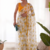 Yellow Color Printed Work Chiffon Saree