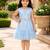  Girls Shimmer Tiered Sequinned Knit Fit & Flare Party Dress