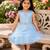  Girls Shimmer Tiered Sequinned Knit Fit & Flare Party Dress