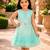 Girls Shimmer Tiered Sequinned Knit Fit & Flare Party Dress