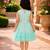 Girls Shimmer Tiered Sequinned Knit Fit & Flare Party Dress