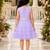 Girls Shimmer Tiered Sequinned Knit Fit & Flare Party Dress