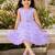 Girls Shimmer Tiered Sequinned Knit Fit & Flare Party Dress