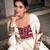 Off White Mirror Gamthi Work Pure Rayon Navratri Lehenga Choli with Blouse