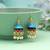 Sky blue color meenakari earrings traditional look