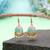 Firozi color mint meena earrings ethnic fashion look