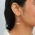 Magenta color mint meena earrings designer look
