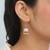 White color mint meena earrings traditional style