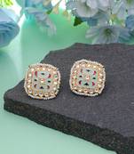 Sky blue color meenakari earrings designer appeal