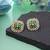 Green color meenakari earrings handmade finish