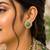 Green color meenakari earrings handmade finish