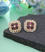Purple color meenakari earrings royal traditional look