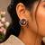 Black color meenakari earrings fashion jewelry design