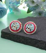Sky blue color meenakari earrings elegant design