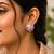 Sky blue color meenakari earrings elegant design