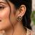 Green color meenakari earrings classic designer pattern