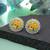 Yellow color meenakari earrings festive wear appeal