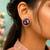 Blue color meenakari earrings elegant ethnic style