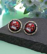 Maroon color meenakari earrings premium finish