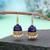 Blue color meenakari earrings festive ethnic appeal