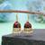 Maroon color meenakari earrings classic handmade look