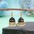 Black color meenakari earrings trendy ethnic design