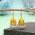 Yellow color meenakari earrings royal ethnic look