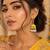 Yellow color meenakari earrings royal ethnic look
