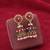 Maroon color meenakari earrings handmade ethnic pattern