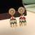 Pista green color meenakari earrings classic design