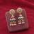 Pista green color meenakari earrings classic design