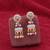 Sky blue color meenakari earrings festive wear look