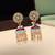 Sky blue color meenakari earrings festive wear look