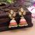 White color meenakari earrings classic traditional appeal