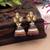Purple color meenakari earrings royal ethnic fashion