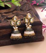 Black color meenakari earrings stylish traditional look