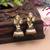 Black color meenakari earrings stylish traditional look