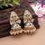 White color meenakari earrings traditional jewelry finish
