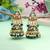 Green color meenakari earrings trendy handmade style