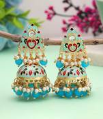 Sky blue color meenakari earrings classic festive look