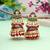 Red color meenakari earrings beautiful ethnic finish