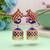 Blue & rani color meenakari earrings stylish look
