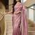 Pink Color Embroidery theard Work Satin Saree