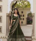 Green lehenga choli for wedding