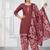 Dusty pink printed cotton blend stitched geometric print salwar kurta dupatta for women