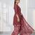 Dusty pink printed cotton blend stitched geometric print salwar kurta dupatta for women