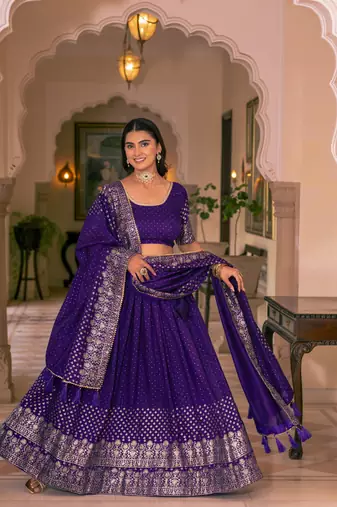 Blue lehenga choli for wedding
